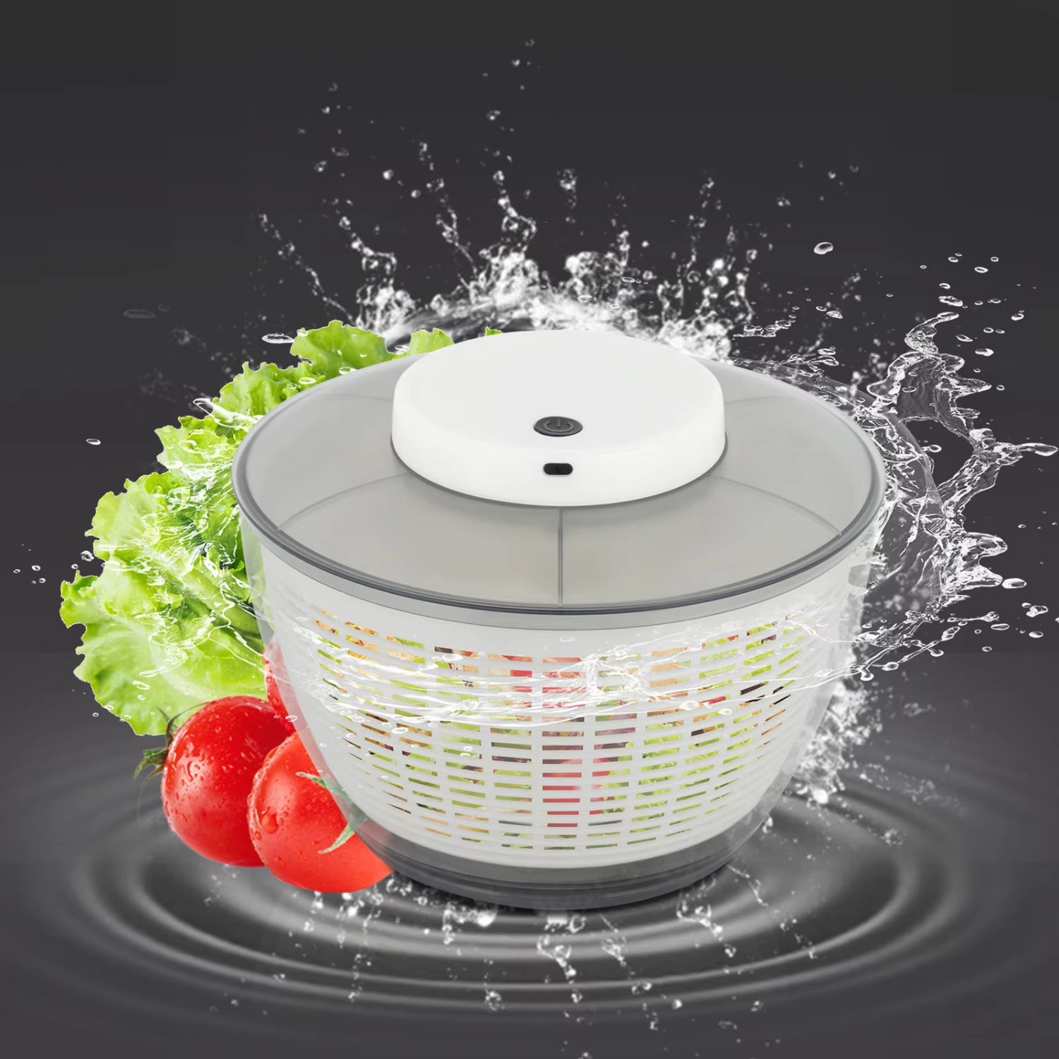 Ryan | 4.3Qt Electric Salad Spinner & Vegetable Dryer - Spinner
