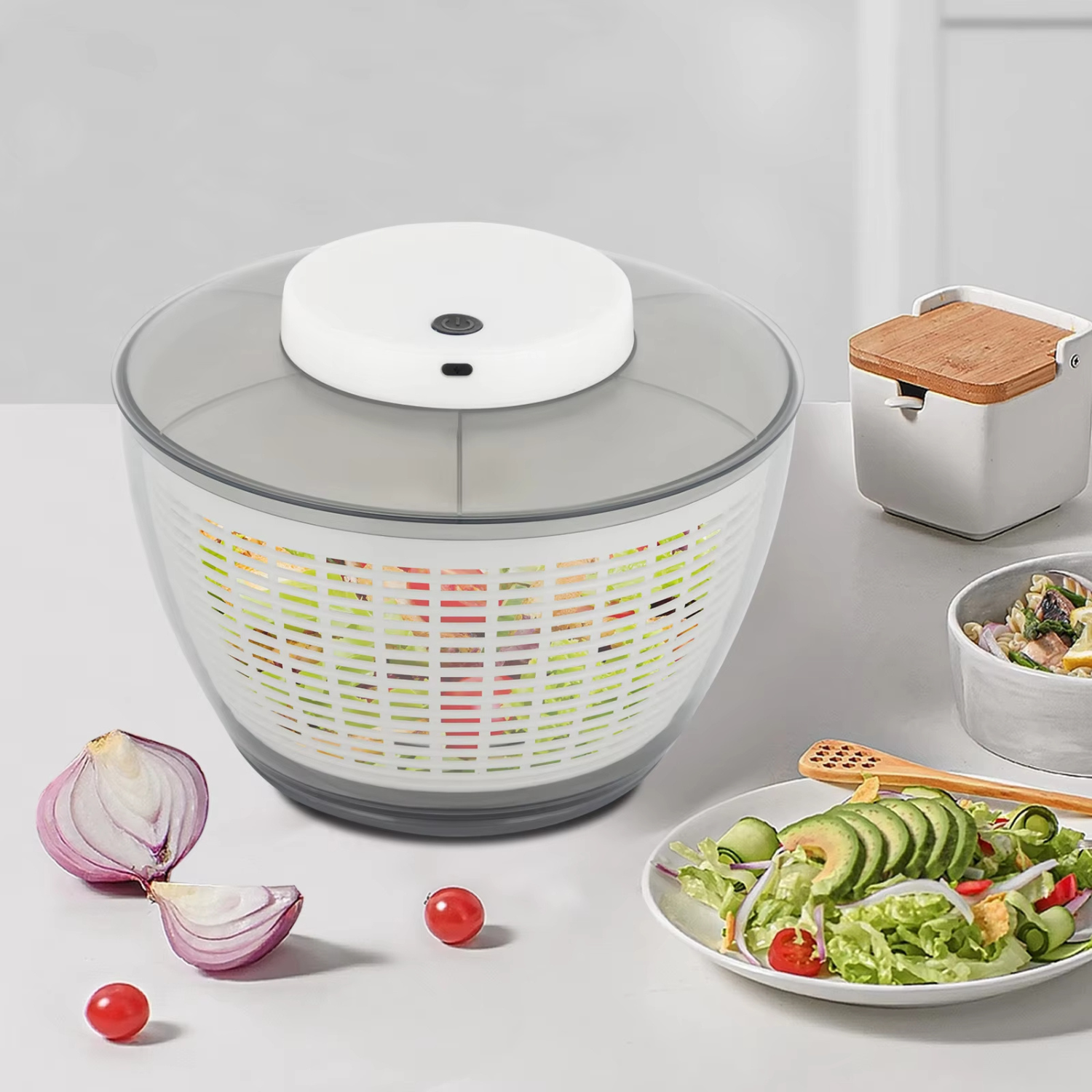Ryan | 4.3Qt Electric Salad Spinner & Vegetable Dryer - Spinner