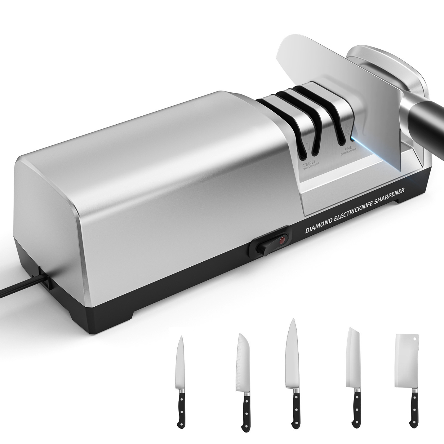 Leo | Electric Knife Sharpener with Diamond Abrasives - Sharpener