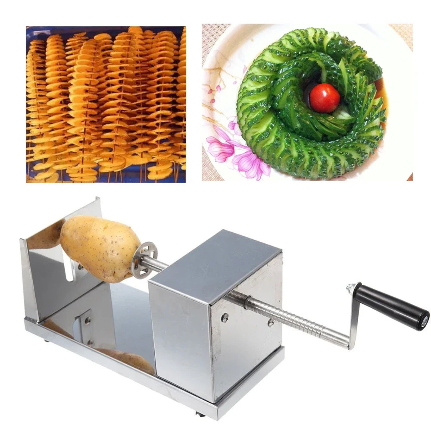 Eli | Stainless Steel Spiral Cutter & Apple Slicer - Slicer