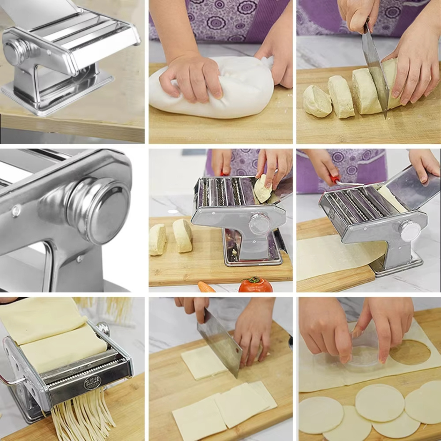 Nate | Manual Stainless Steel Pasta & Noodle Maker - Paste Maker