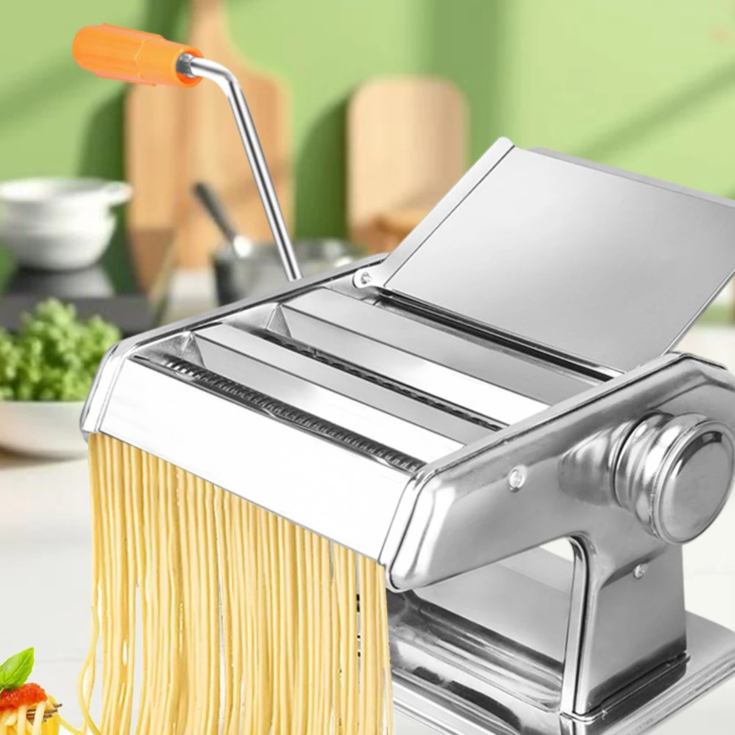 Nate | Manual Stainless Steel Pasta & Noodle Maker - Paste Maker