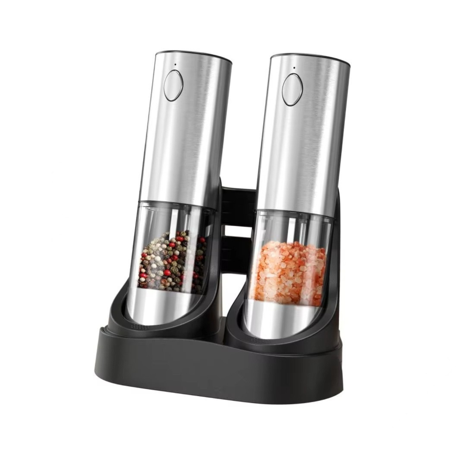 Jake | Electric Stainless Steel Pepper & Salt Grinder Set with Charging Base - Grinder